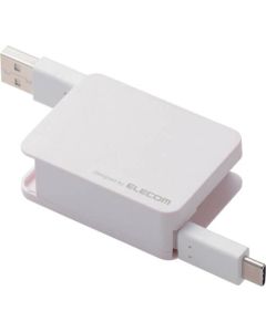 USB 2.0 Cable/Retractable(A-C)/White 1อัน