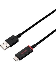 Smartphone cable/USB2.0/(C-A)/Certified/Durable/Temperature sensor/0.7m/Black 1อัน