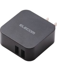 เครื่องชาร์จ AC (พอร์ต USB 2 พอร์ต/2.4A) ที่ติดตั้งสีดำการชาร์จอัตโนมัติ