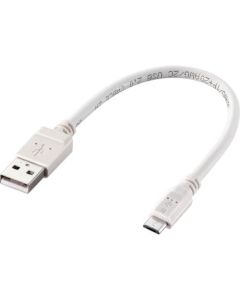 microUSB Cable/2A output/Charging only/0.2m/White 1เส้น