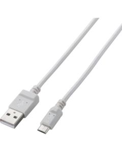 microUSB Cable/2A output/Slim type/Charging only/1.2m/White 1เส้น
