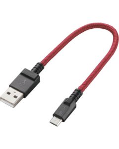 สาย microUSB ความทนทานสูง 2A ที่เข้ากันได้ 0.2 ม. สีแดง