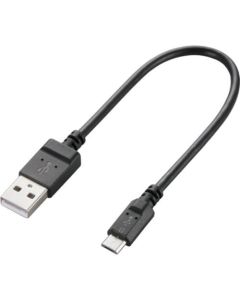 สายเคเบิล microUSB 2A ที่ใช้งานร่วมกันได้ ชนิดบาง 0.2 ม. สีดำ