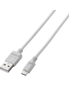 microUSB Cable/2A output/Slim type/Charging+Data transfer/0.8m/White 1เส้น