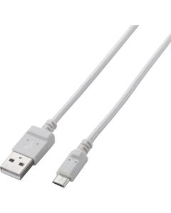 microUSB Cable/2A output/Slim type/Charging+Data transfer/1.2m/White 1เส้น