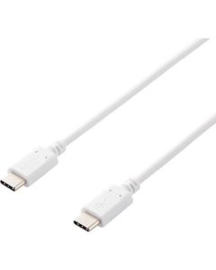 สาย USB สำหรับสมาร์ทโฟน/แท็บเล็ต รองรับ USB (C-C) Power Delivery ยาว 1.0 ม. สีขาว