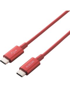 สาย USB USB (C-C) ความทนทานกึ่งสูง PD รองรับผลิตภัณฑ์ที่ผ่านการรับรอง 1.0 ม. สีแดง