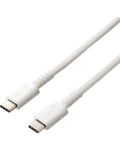 สาย USB USB (C-C) ความทนทานสูง PD รองรับผลิตภัณฑ์ที่ผ่านการรับรอง 0.3 ม. สีขาว