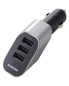 In-car/Car charger/3 USB Hub type/Automatic recognition/4.8A/Black 1อัน