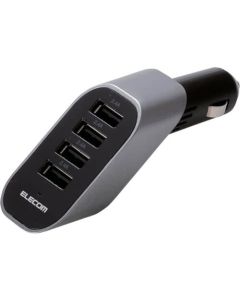 In-car/Car charger/4 USB Hub type/Automatic recognition/6.8A/Black 1อัน