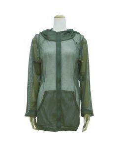 เสื้อฮู้ดตาข่ายกันแมลง ไซส์ L-LL สีเขียวซาฟารี