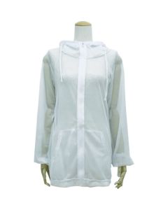 เสื้อฮู้ดตาข่ายกันแมลง ไซส์ L-LL สีขาว