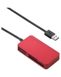 Memory R/W(SD+microSD+MS+XD+CF)/USB 3.0/Slim connector/Red 1อัน