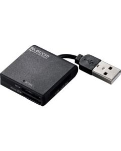 Memory R/W(SD+MS)/Attached cable/Black 1อัน