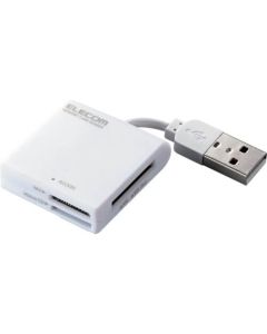 Memory R/W(SD+MS)/Attached cable/White 1อัน