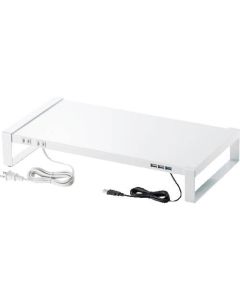 ชั้นวางตั้งโต๊ะพร้อมก๊อกจ่ายไฟ + ฮับ USB (W500)