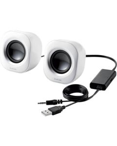 ลำโพง 2.0ch สำหรับพีซี รุ่นแหล่งจ่ายไฟ USB สีขาว