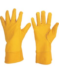 Cowhide Grain Leather Gloves (long sleeve type)
