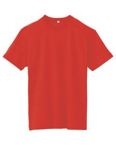 เสื้อยืดแขนสั้น (ไม่มีกระเป๋า) (unisex) สีแดง LL