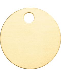 Marker Tag. Brass. Circle. 1 Hole 10ถุงถุงละ 25แผ่น