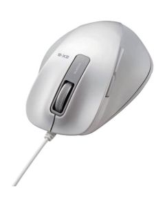 Wired Mouse Ultimate Glip/Blue LED sensor/M size/5 button/White 1อัน