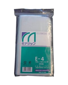 ถุงพลาสติกมีซิป "มีนาซิป" E-4 (200 ใบ)
