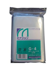 Minazip a plastic bag with a zipper