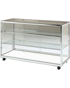 Exceed flat case N silver พร้อมตัวล็อคแบบกด