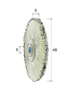 แปรงขนแพะขนนุ่ม φ48 (5 ชิ้น)