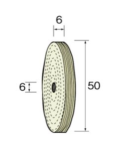 ใบขัดผ้าฝ้ายสำหรับการเก็บผิวกึ่งละเอียด φ50 (2 ชิ้น)