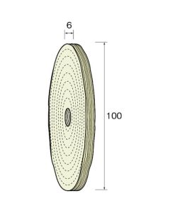 ใบขัดผ้าฝ้ายสำหรับการเก็บผิวกึ่งละเอียด φ100 (2 ชิ้น)