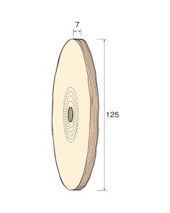 คอตตอนบัฟล้อสำหรับการตกแต่ง φ125 (2 ชิ้น)