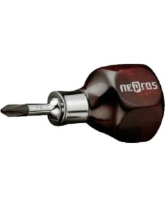 Wooden Grip Stubby Screwdriver