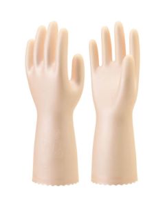 ถุงมือไวนิลคลอไรด์ มือสวย สัมผัสเนียนนุ่ม สีชมพูมุก ไซส์ M สีชมพู