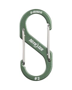 S-BINER ALUMINUM DUAL CARABINER #2 OLIVE