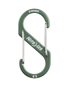 S-BINER ALUMINUM DUAL CARABINER #3 OLIVE