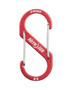 S-BINER ALUMINUM DUAL CARABINER #3 RED
