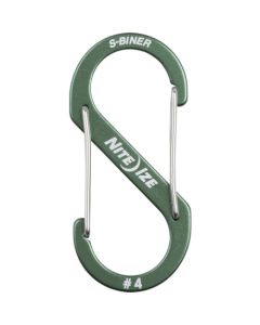 S-BINER ALUMINUM DUAL CARABINER #4 OLIVE