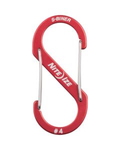 S-BINER ALUMINUM DUAL CARABINER #4 RED