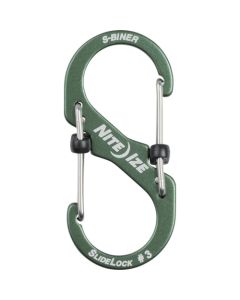 S-BINER SLIDELOCK ALUMINUM #3 OLIVE