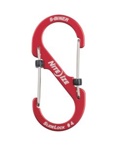S-BINER SLIDELOCK ALUMINUM #4 RED