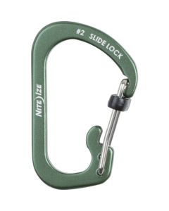 SLIDELOCK CARABINER ALUMINUM #2 OLIVE