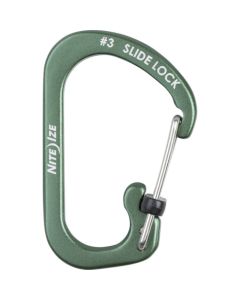 SLIDELOCK CARABINER ALUMINUM #3 OLIVE