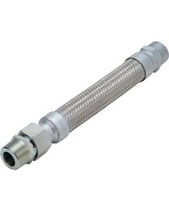จุกนม x ข้อต่อท่ออ่อนชนิดข้อต่อตัวผู้ SS400 10A x 500L