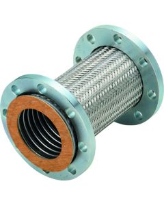ท่ออ่อนชนิดไม่มีหน้าแปลนเชื่อม/หน้าแปลนข้อต่อป้องกันการสั่นสะเทือน 10K/SS400 (ส่วนสัมผัสของเหลว SUS304) 50A x 1400L