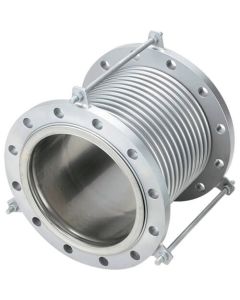 ข้อต่อท่อขยายสำหรับท่อไอเสีย หน้าแปลน 5K/SS400 (ส่วนเปียก SUS) 200A x 150L