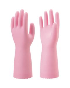 ถุงมือไวนิลคลอไรด์ หนาปานกลาง สีชมพู ไซส์ M