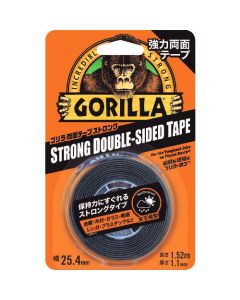 เทปสองหน้าแข็งแรง Gorilla เทปสองหน้า แข็งแรง 25.4มม. x 1.52ม. x หนา 1.1มม.