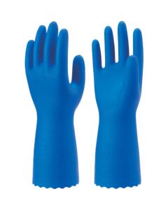 ถุงมือไวนิลคลอไรด์ No. 181 blue fit (thin) size S