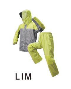 Ledge Rain เสื้อกันฝนระบายอากาศแบบยืดได้ สีเขียวมะนาว L